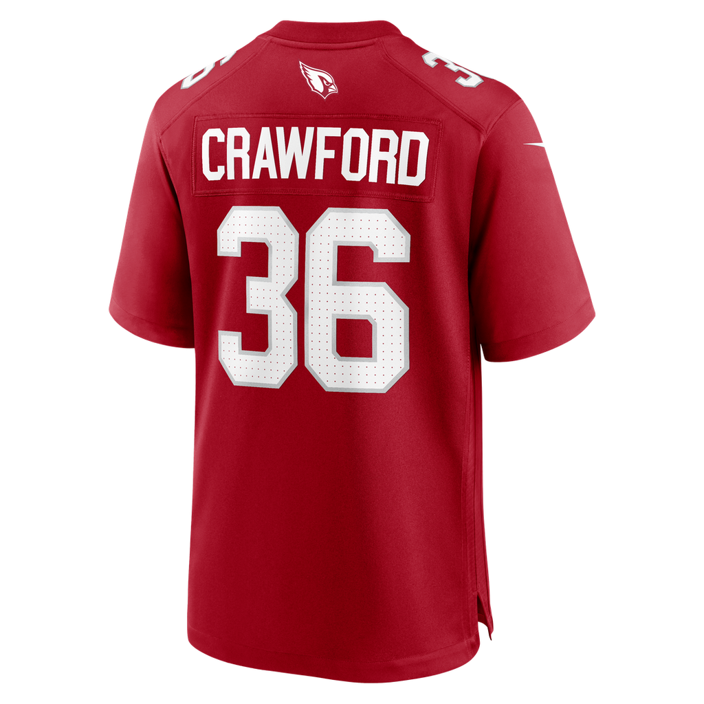 Kitan Crawford Arizona Cardinals Nike Team Game Jersey - Cardinal Official NFL Team Apparel Football Fan Gear