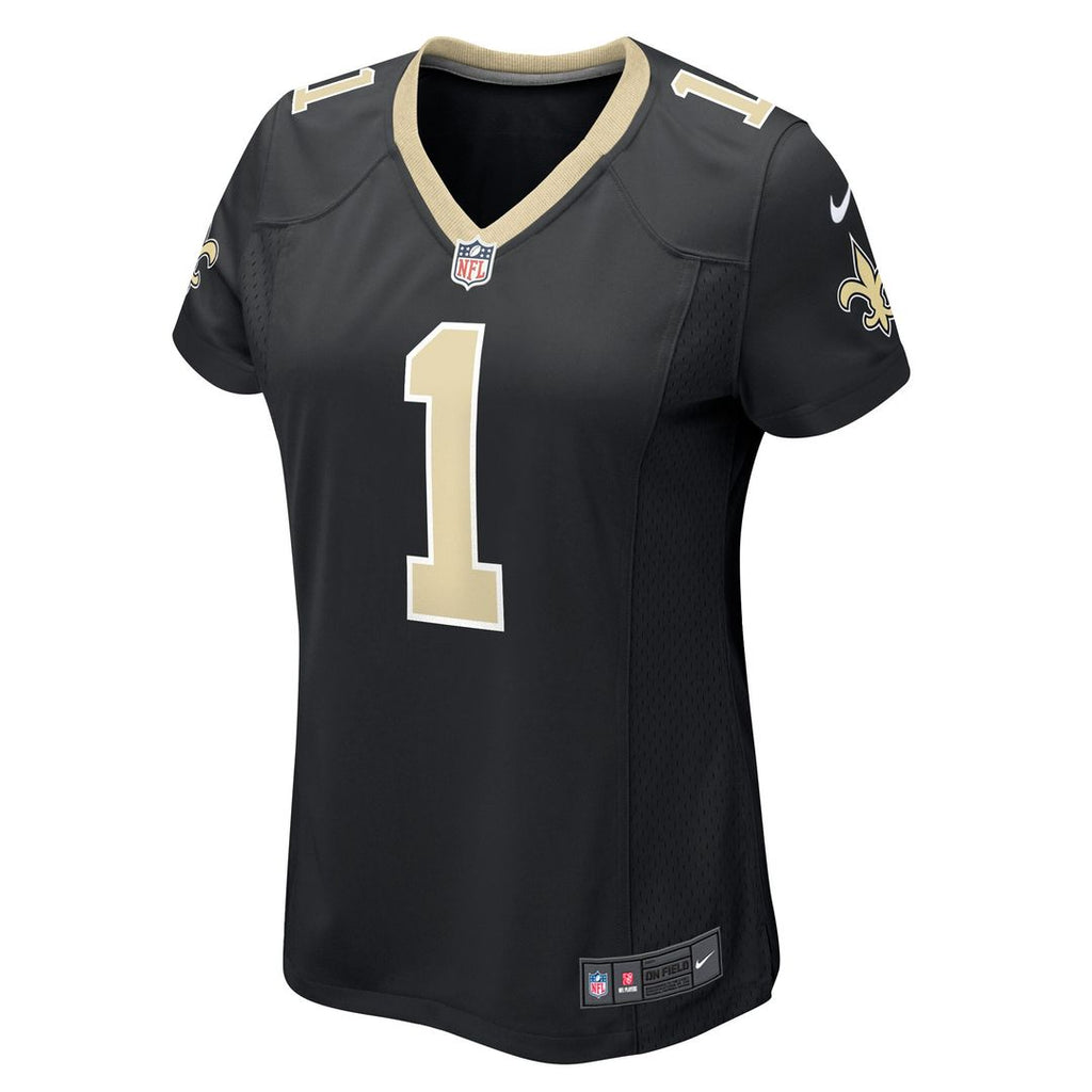 Number 1 Bride New Orleans Saints Nike Women's Game Jersey - Black Official NFL Team Apparel Football Fan Gear