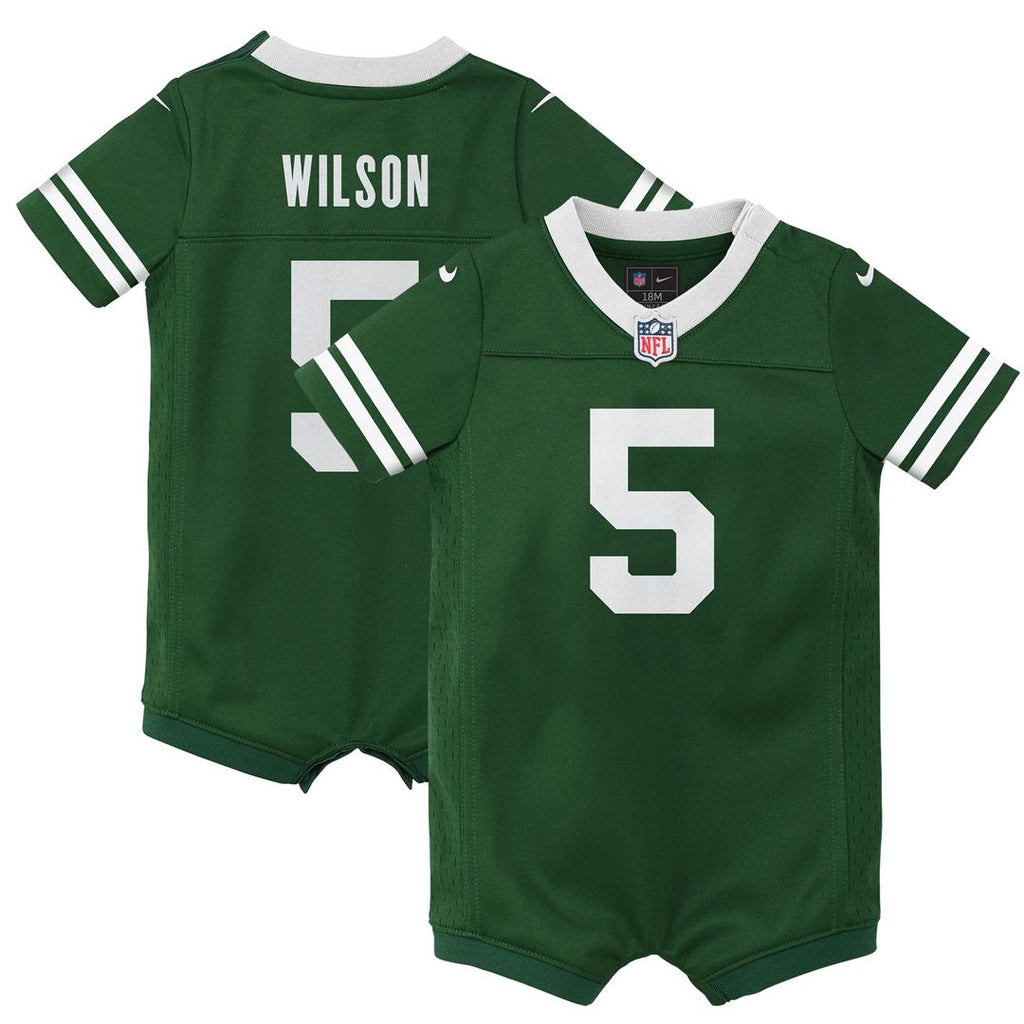 Garrett Wilson New York Jets Nike Newborn & Infant Game Romper Jersey - Legacy Green Official NFL Team Apparel Football Fan Gear