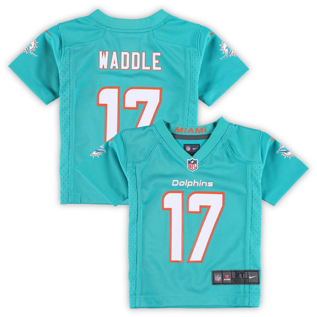 Jaylen Waddle Miami Dolphins Nike Toddler Game Jersey - Aqua Official NFL Team Apparel Football Fan Gear