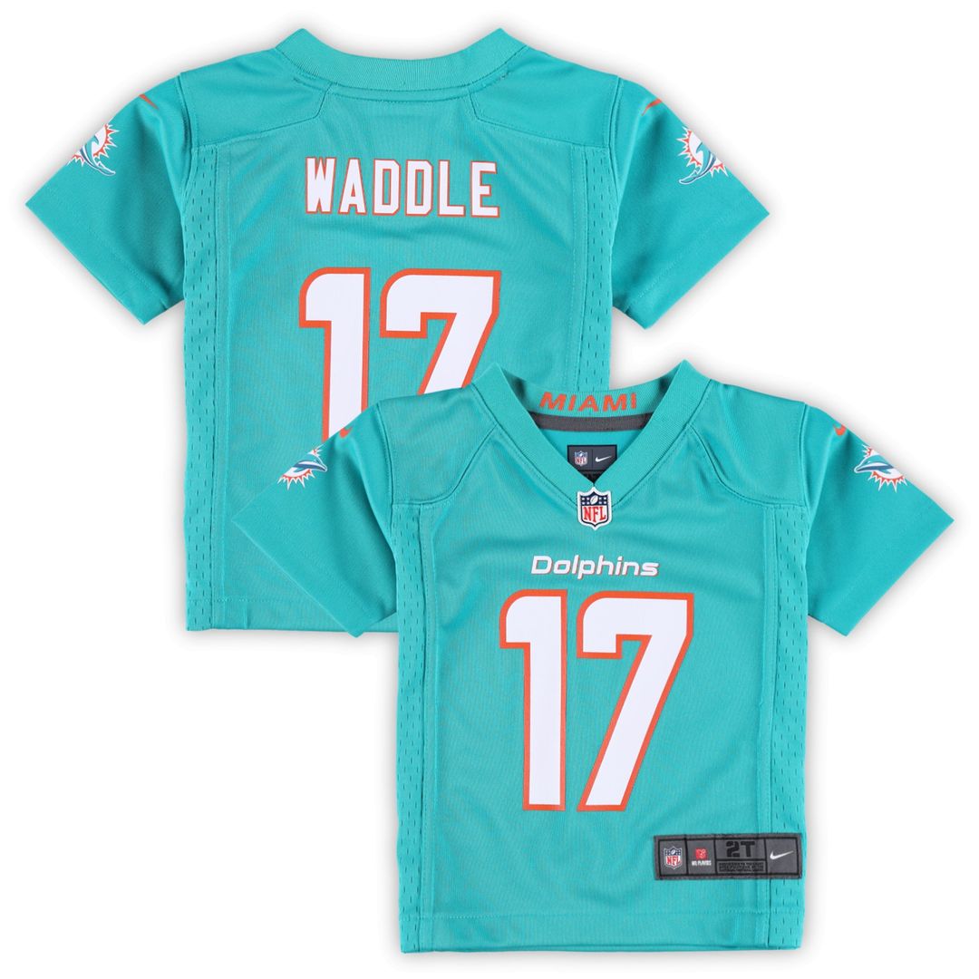 Jaylen Waddle Miami Dolphins Nike Toddler Game Jersey - Aqua Official NFL Team Apparel Football Fan Gear