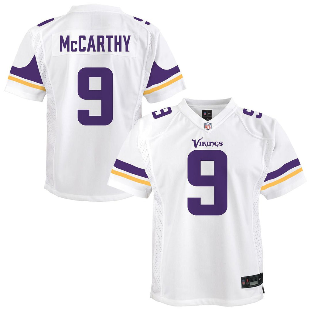 J.J. McCarthy Minnesota Vikings Nike Youth Game Jersey - White Official NFL Team Apparel Football Fan Gear
