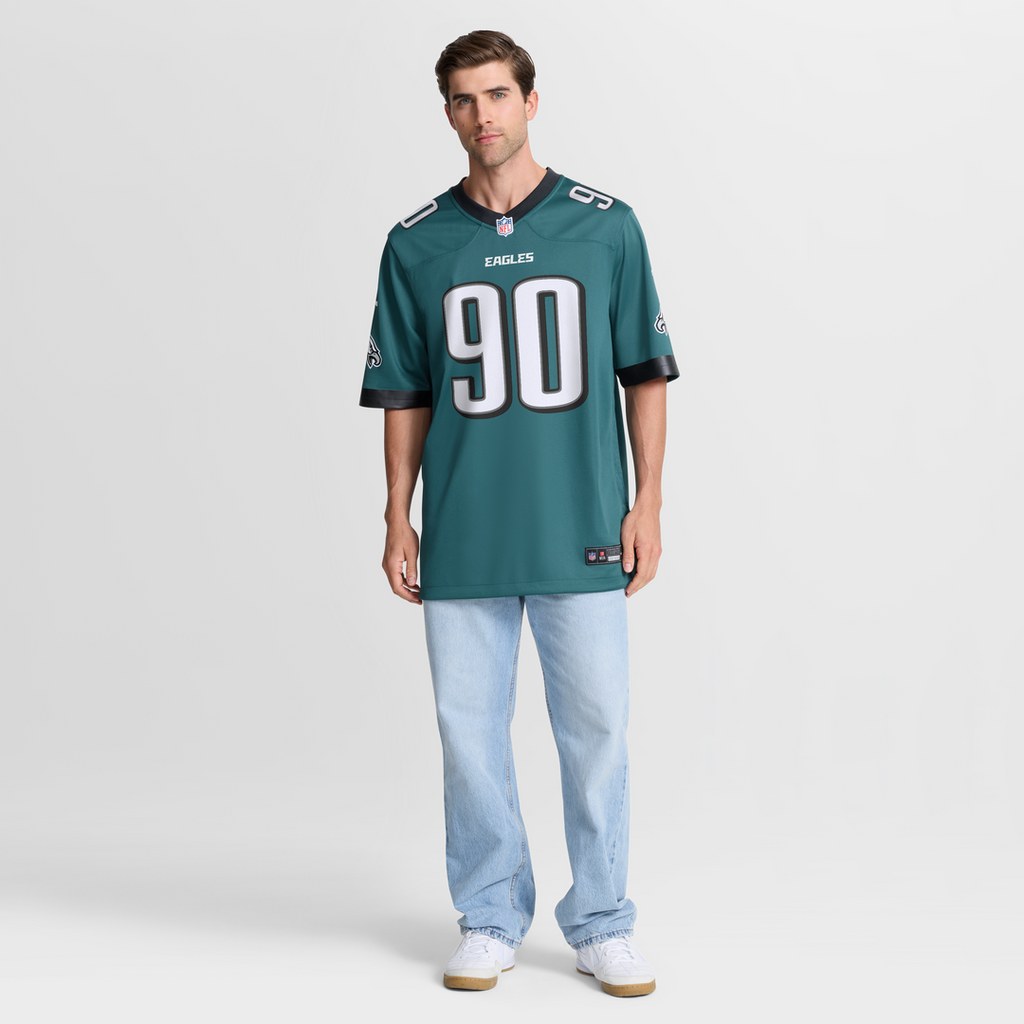 Jordan Davis Philadelphia Eagles Nike Team Game Jersey - Midnight Green Official NFL Team Apparel Football Fan Gear