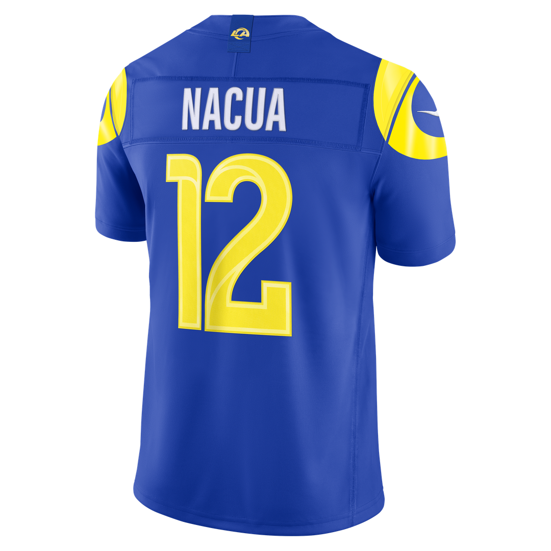 Puka Nacua Los Angeles Rams Nike Vapor F.U.S.E. Stitched Limited Jersey - White Official NFL Team Apparel Football Fan Gear