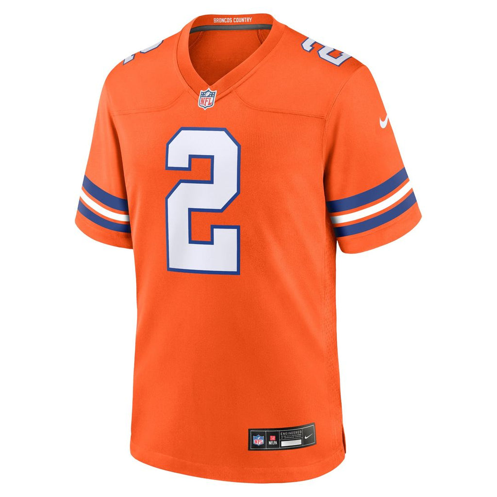 Patrick Surtain II Denver Broncos Nike Mile High Collection 1977 Throwback Player Game Jersey - Orange Official NFL Team Apparel Football Fan Gear