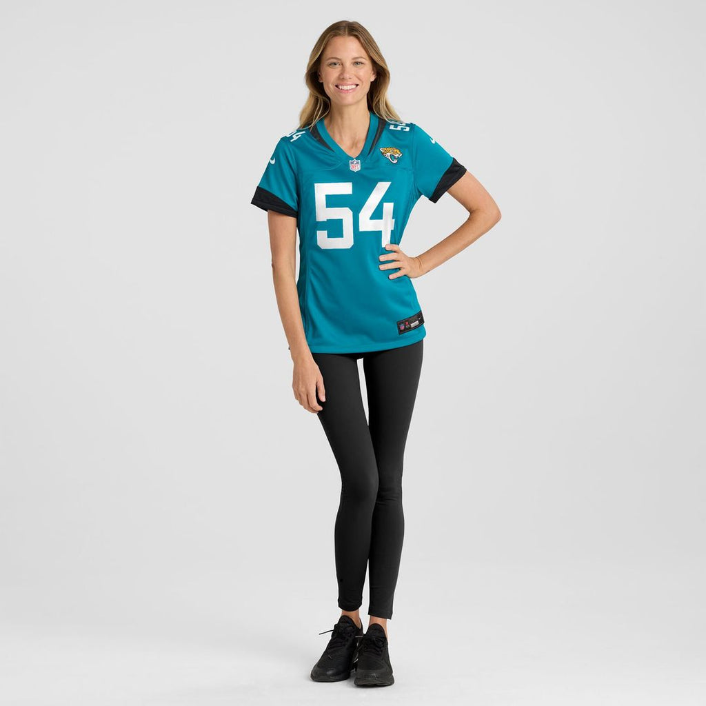 Jack Kiser Jacksonville Jaguars Nike Women's Team Game Jersey - Teal Official NFL Team Apparel Football Fan Gear