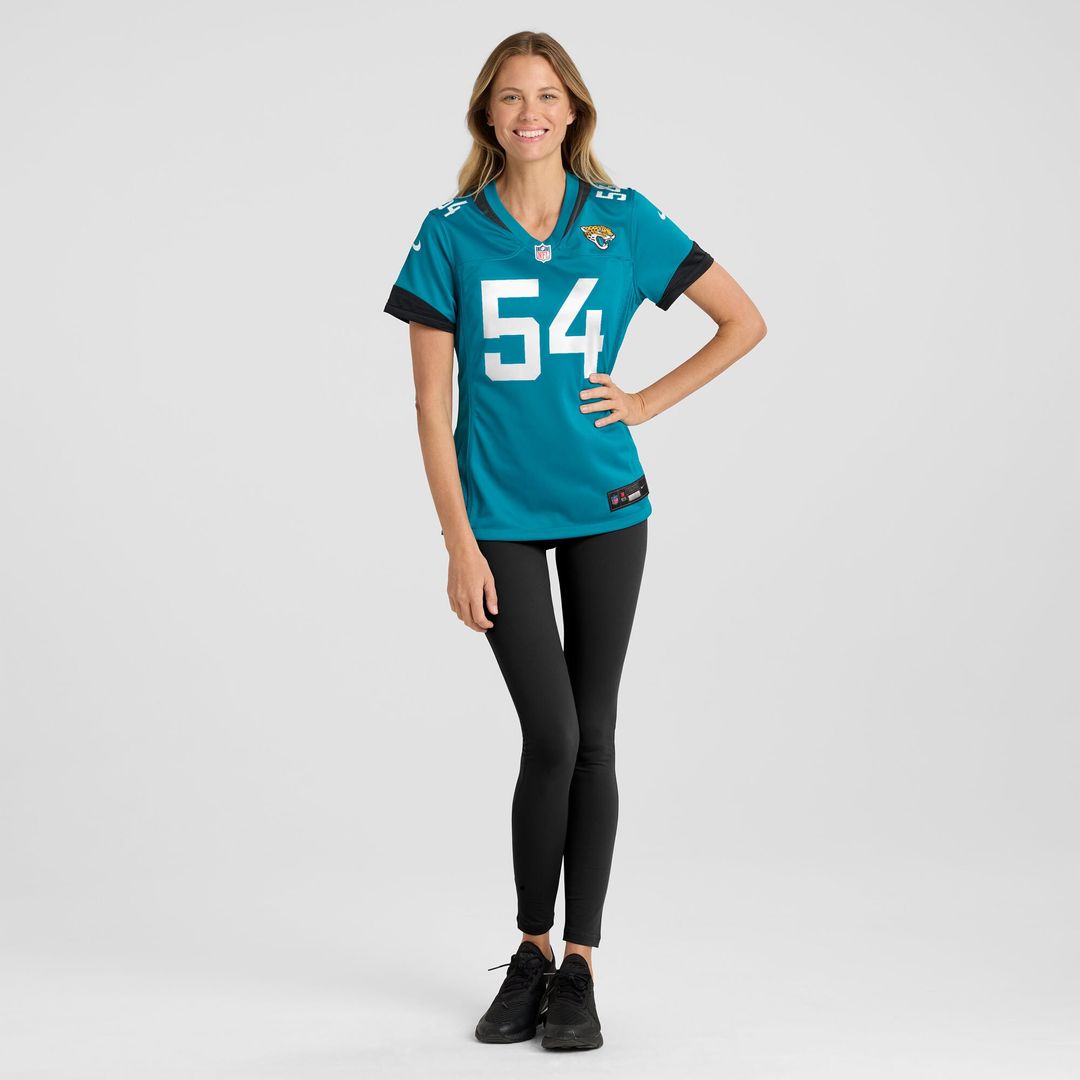 Jack Kiser Jacksonville Jaguars Nike Women's Team Game Jersey - Teal Official NFL Team Apparel Football Fan Gear