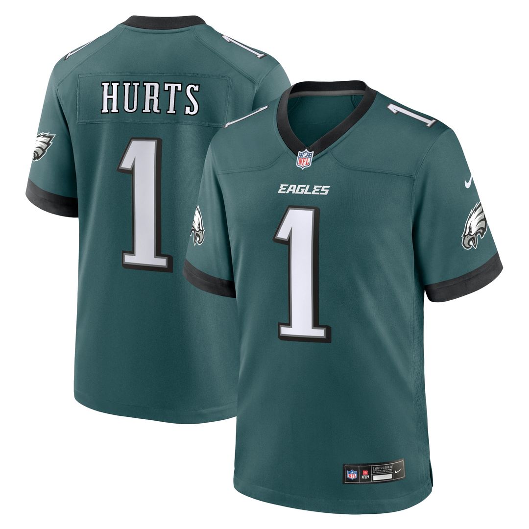 Jalen Hurts Philadelphia Eagles Nike Team Game Jersey - Midnight Green Official NFL Team Apparel Football Fan Gear