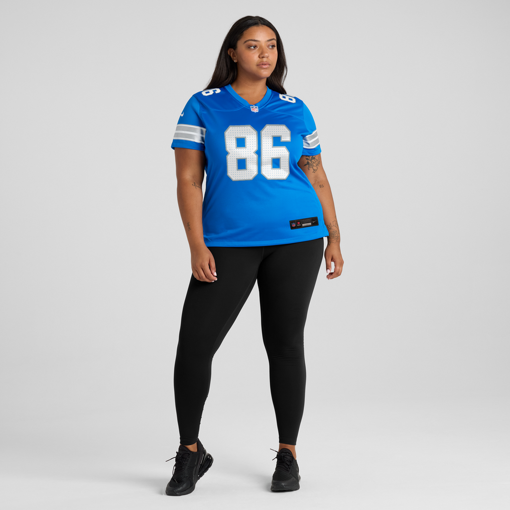 Anthony Firkser Detroit Lions Nike Women's Team Game Jersey - Blue Official NFL Team Apparel Football Fan Gear