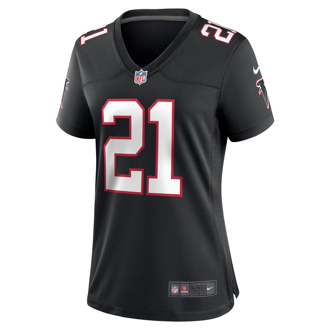 Deion Sanders Atlanta Falcons Nike Women's Alternate Retired Player Game Jersey - Black Official NFL Team Apparel Football Fan Gear