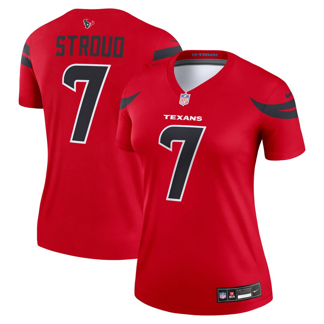 C.J. Stroud Houston Texans Nike Women's Alternate Legend Player Performance Top - Red NFL Fan Gear Popular Style