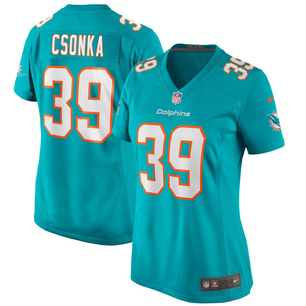Larry Csonka Miami Dolphins Nike Women's Game Retired Player Jersey - Aqua Official NFL Team Apparel Football Fan Gear