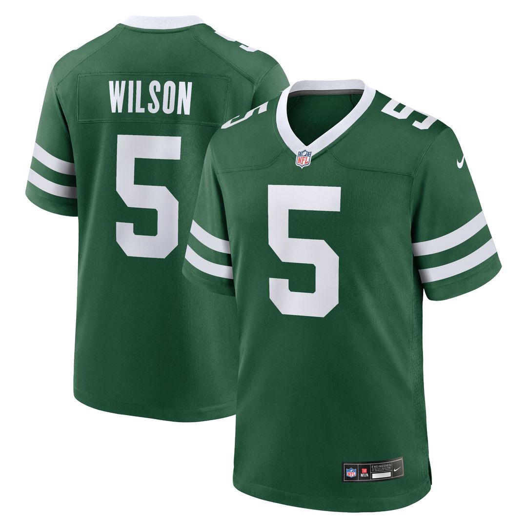 Garrett Wilson New York Jets Nike Game Jersey - Legacy White Official NFL Team Apparel Football Fan Gear