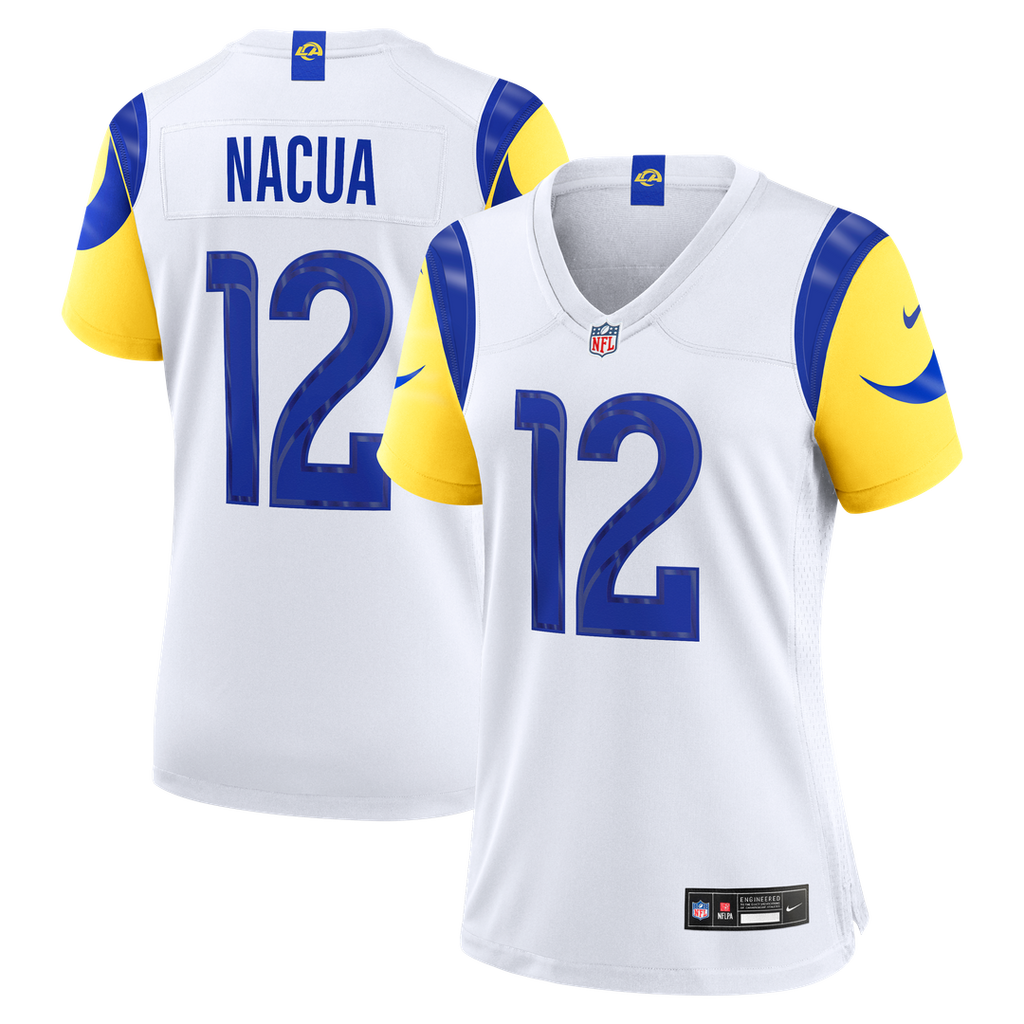 Puka Nacua Los Angeles Rams Nike Women's Game Jersey - White Official NFL Team Apparel Football Fan Gear