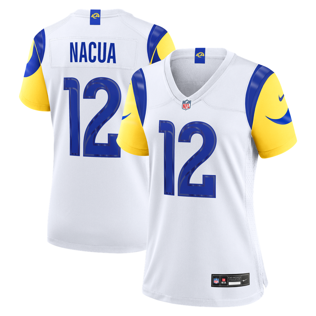 Puka Nacua Los Angeles Rams Nike Women's Game Jersey - White Official NFL Team Apparel Football Fan Gear