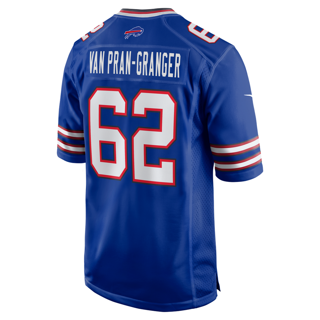 Sedrick Van Pran-Granger Buffalo Bills Nike Game Jersey - Royal Official NFL Team Apparel Football Fan Gear