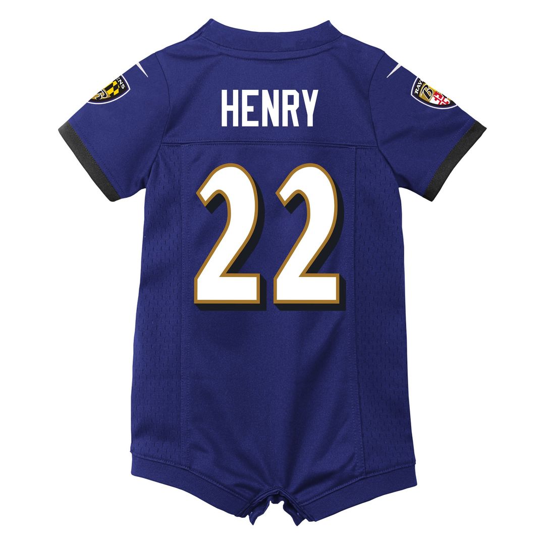 Derrick Henry Baltimore Ravens Nike Newborn & Infant Game Romper Jersey - Purple Official NFL Team Apparel Football Fan Gear