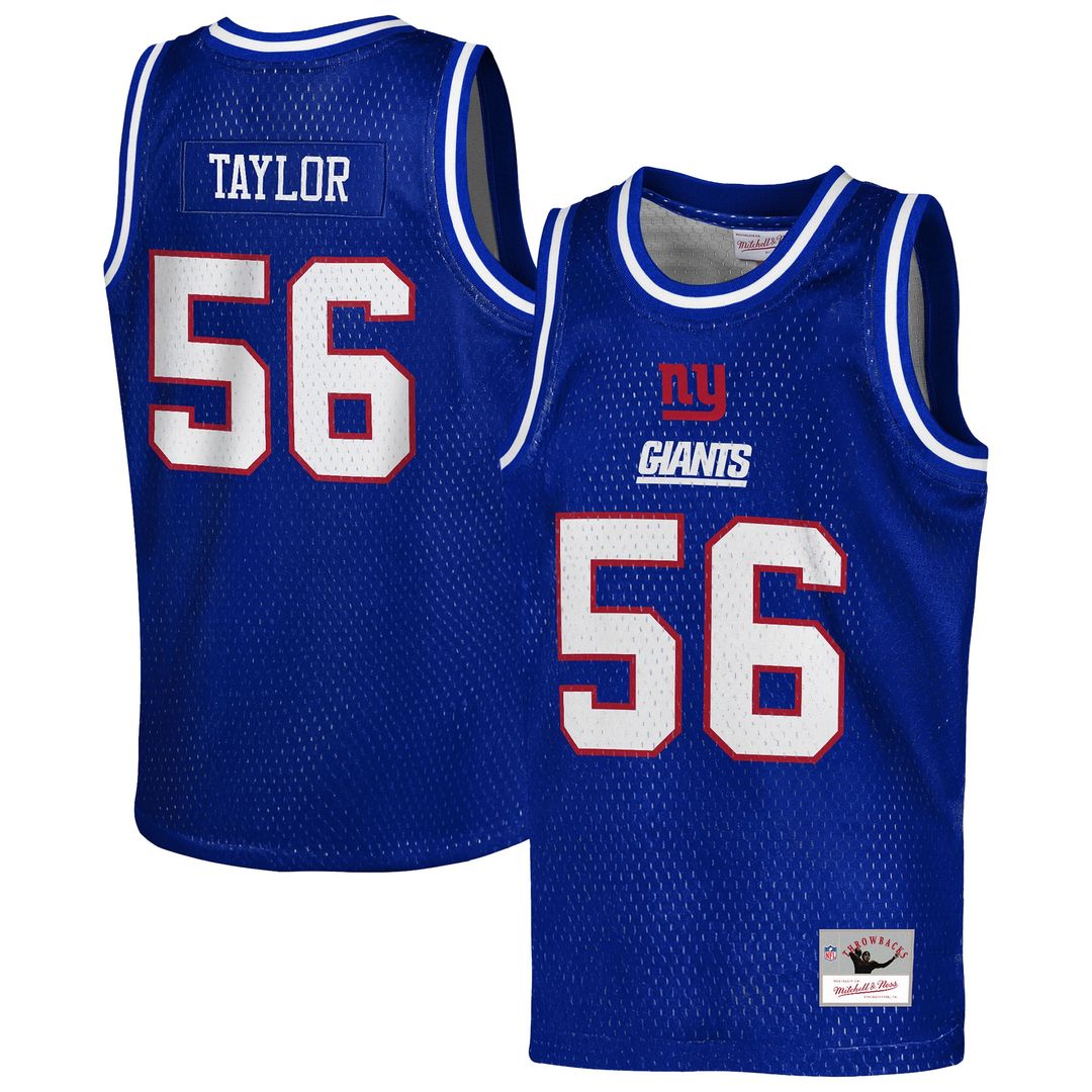 Lawrence Taylor New York Giants Mitchell & Ness Youth Retired Player NFL Basketball Fashion Jersey - Royal Official NFL Team Apparel Football Fan Gear