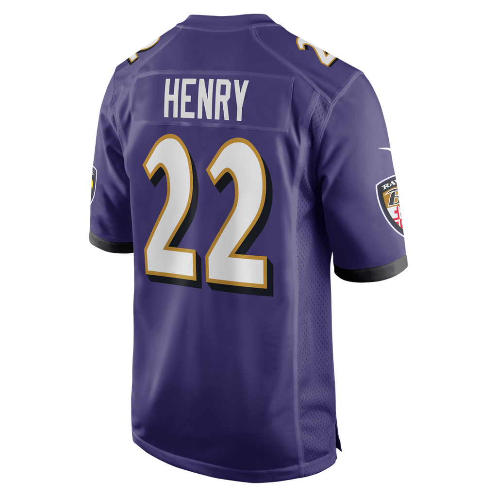 Derrick Henry Baltimore Ravens Nike Game Player Jersey - Purple Official NFL Team Apparel Football Fan Gear