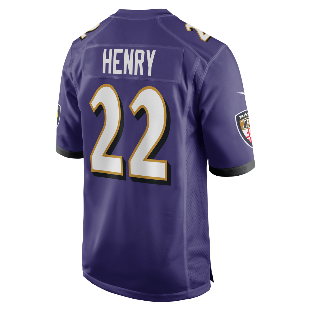 Derrick Henry Baltimore Ravens Nike Game Player Jersey - Purple Official NFL Team Apparel Football Fan Gear