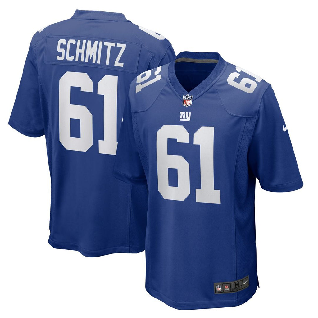 John Michael Schmitz New York Giants Nike Team Game Jersey - Royal Official NFL Team Apparel Football Fan Gear