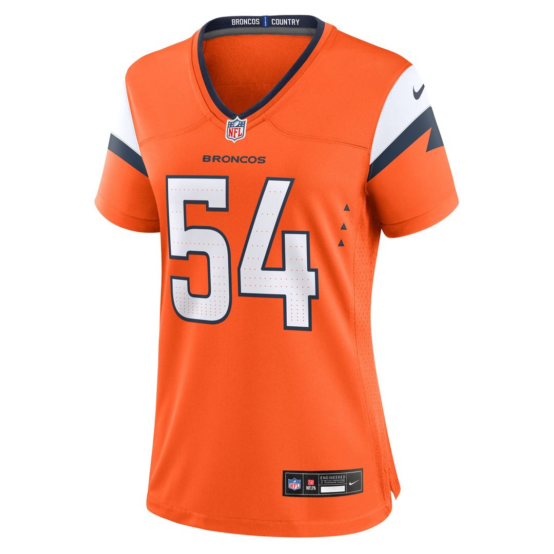 Alex Forsyth Denver Broncos Nike Women's Team Game Jersey - Orange Official NFL Team Apparel Football Fan Gear