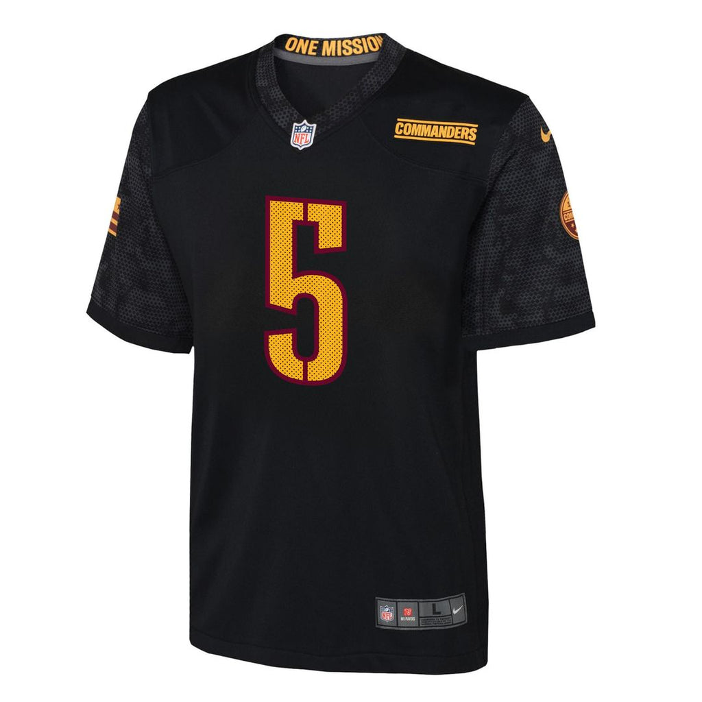 Jayden Daniels Washington Commanders Nike Youth Alternate Game Jersey - Black Official NFL Team Apparel Football Fan Gear