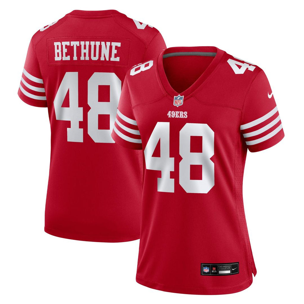 Tatum Bethune San Francisco 49ers Nike Women's Team Game Jersey - Scarlet Official NFL Team Apparel Football Fan Gear