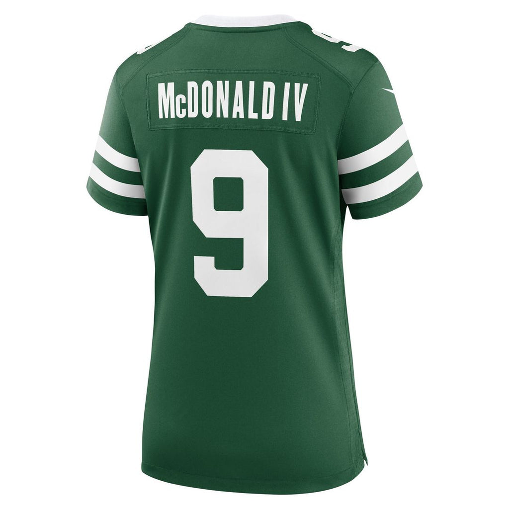 Will McDonald IV New York Jets Nike Women's Team Game Jersey - Legacy Green Official NFL Team Apparel Football Fan Gear