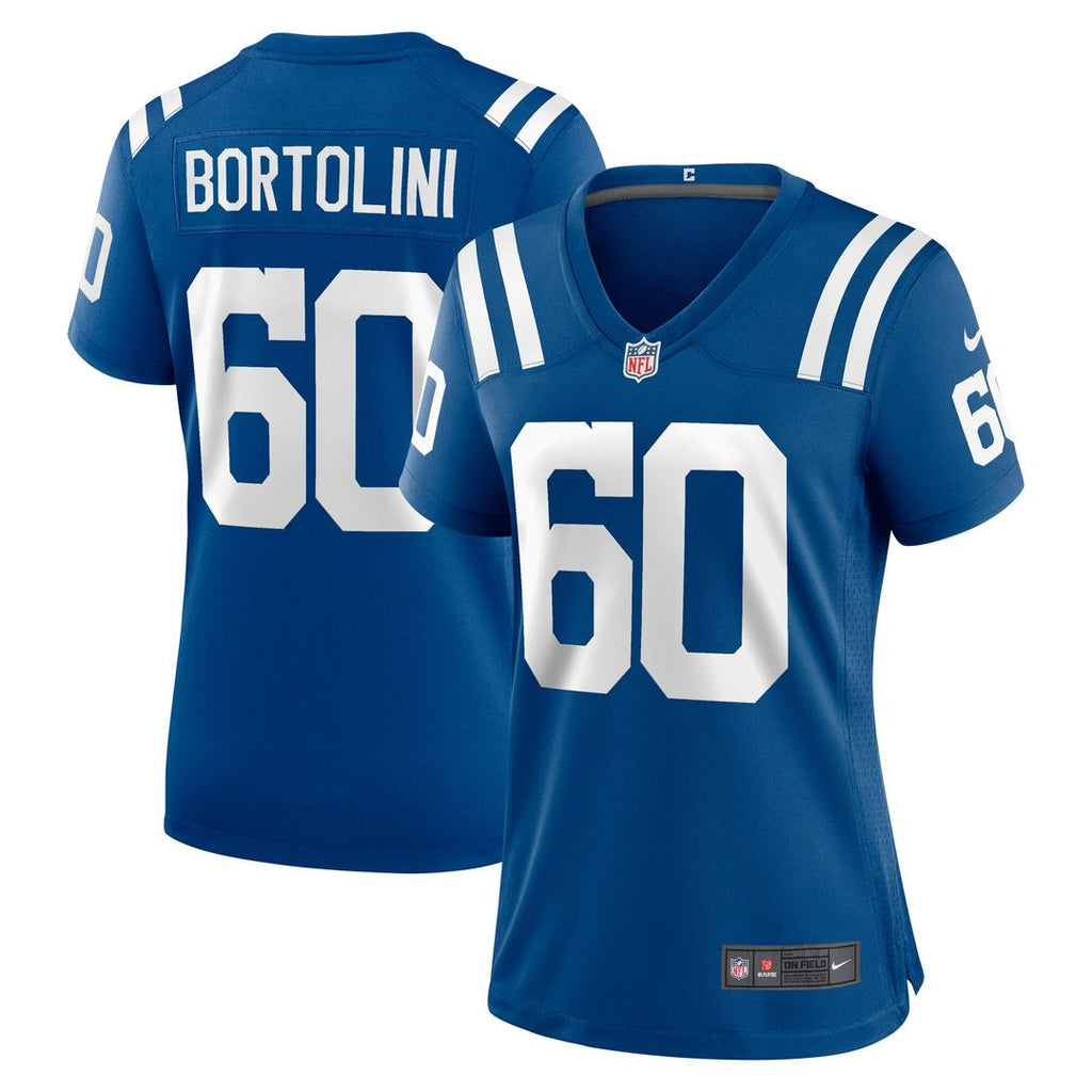 Tanor Bortolini Indianapolis Colts Nike Women's Game Jersey - Royal Official NFL Team Apparel Football Fan Gear