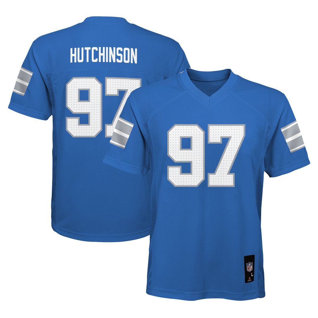 Aidan Hutchinson Detroit Lions Preschool Replica Player Jersey - Blue Official NFL Team Apparel Football Fan Gear