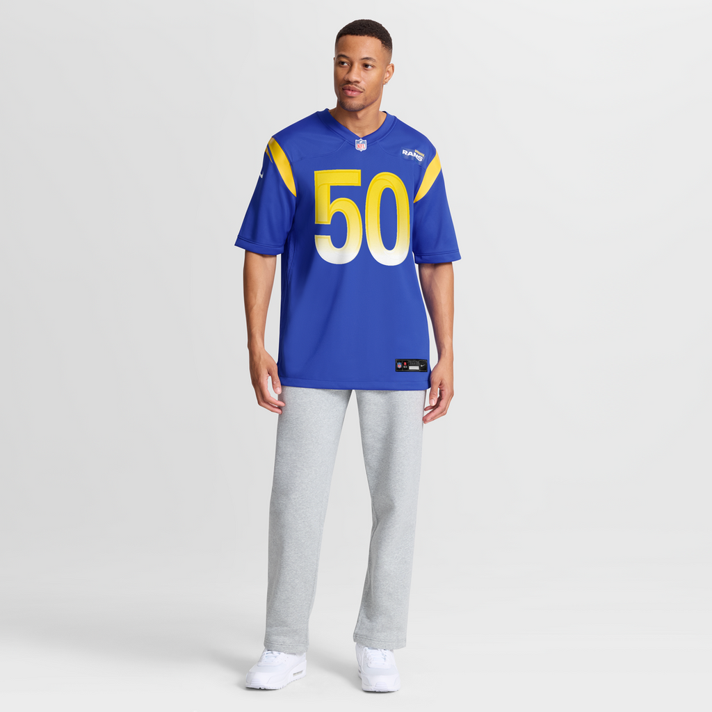 Beaux Limmer Los Angeles Rams Nike Team Game Jersey - Royal Official NFL Team Apparel Football Fan Gear