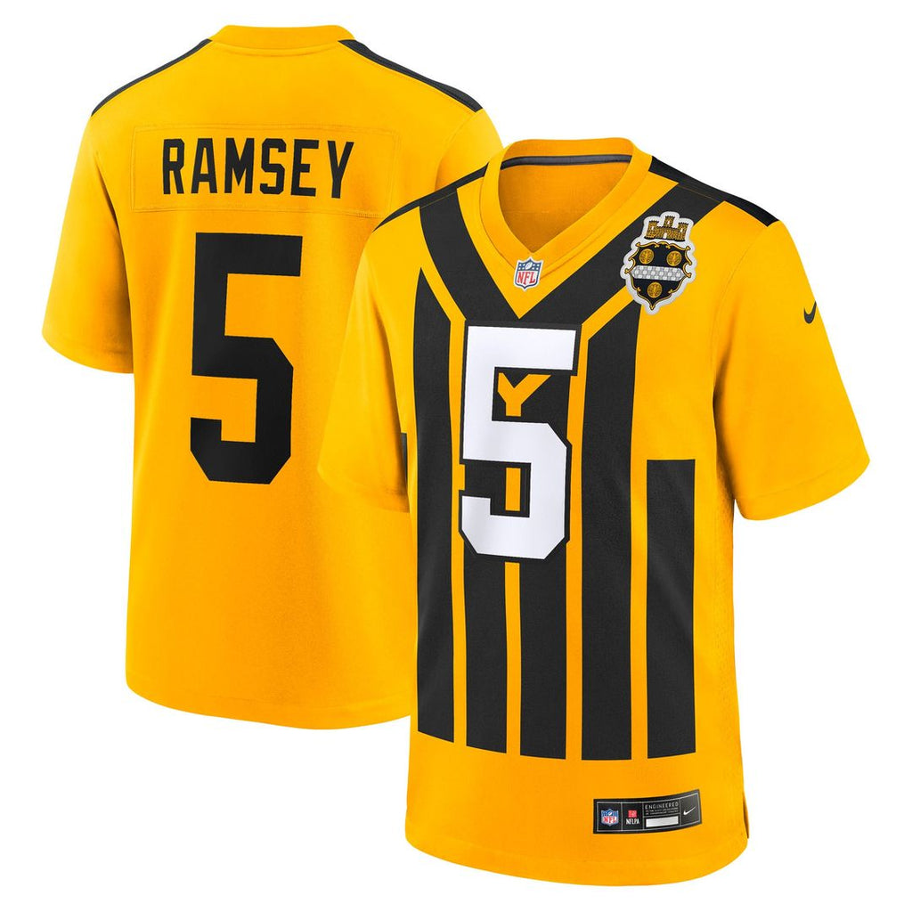 Jalen Ramsey Pittsburgh Steelers Nike Alternate 1933 Throwback Game Jersey - Gold Official NFL Team Apparel Football Fan Gear