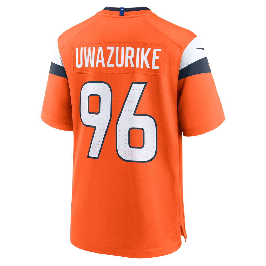 Eyioma Uwazurike Denver Broncos Nike Team Game Jersey - Orange Official NFL Team Apparel Football Fan Gear