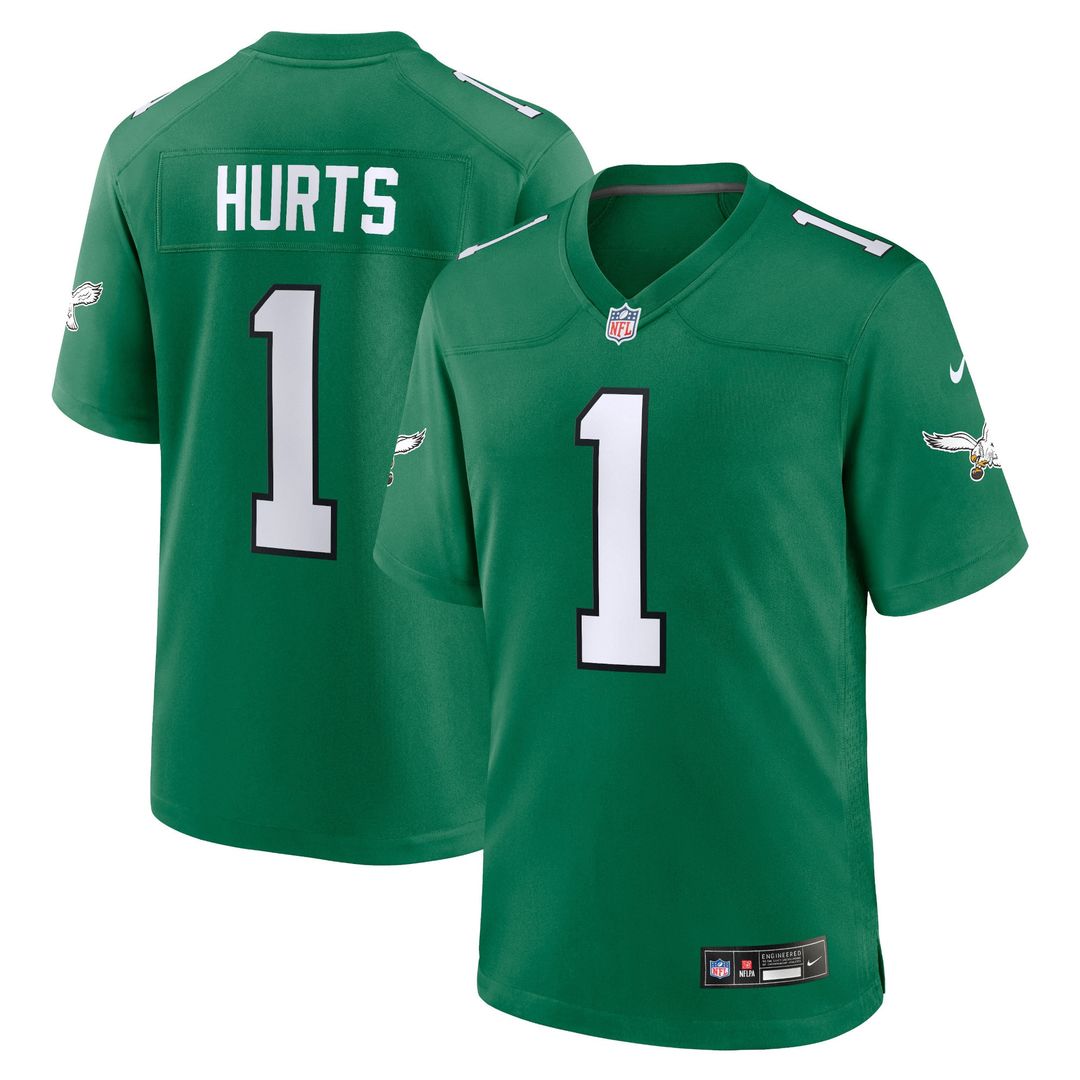 Jalen Hurts Philadelphia Eagles Nike Youth Game Jersey - Kelly Green Official NFL Team Apparel Football Fan Gear