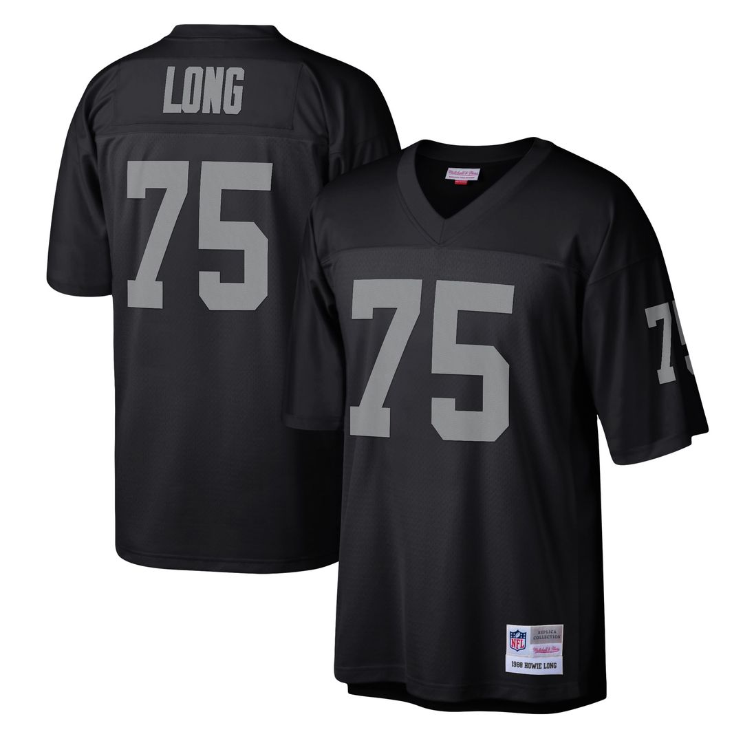 Howie Long Las Vegas Raiders Mitchell & Ness Legacy Replica Jersey - Black Official NFL Team Apparel Football Fan Gear