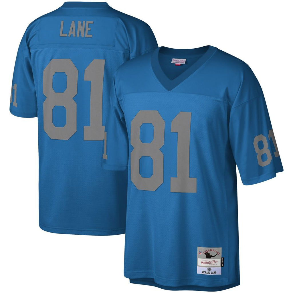 Richard Lane Detroit Lions Mitchell & Ness Legacy Replica Jersey - Blue Official NFL Team Apparel Football Fan Gear