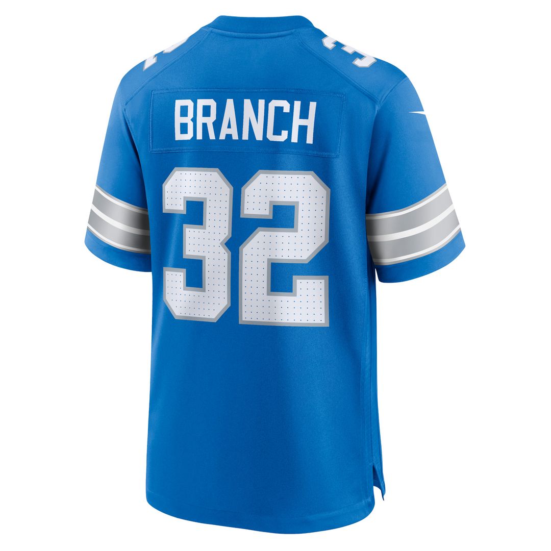 Brian Branch Detroit Lions Nike Game Jersey - Blue Official NFL Team Apparel Football Fan Gear