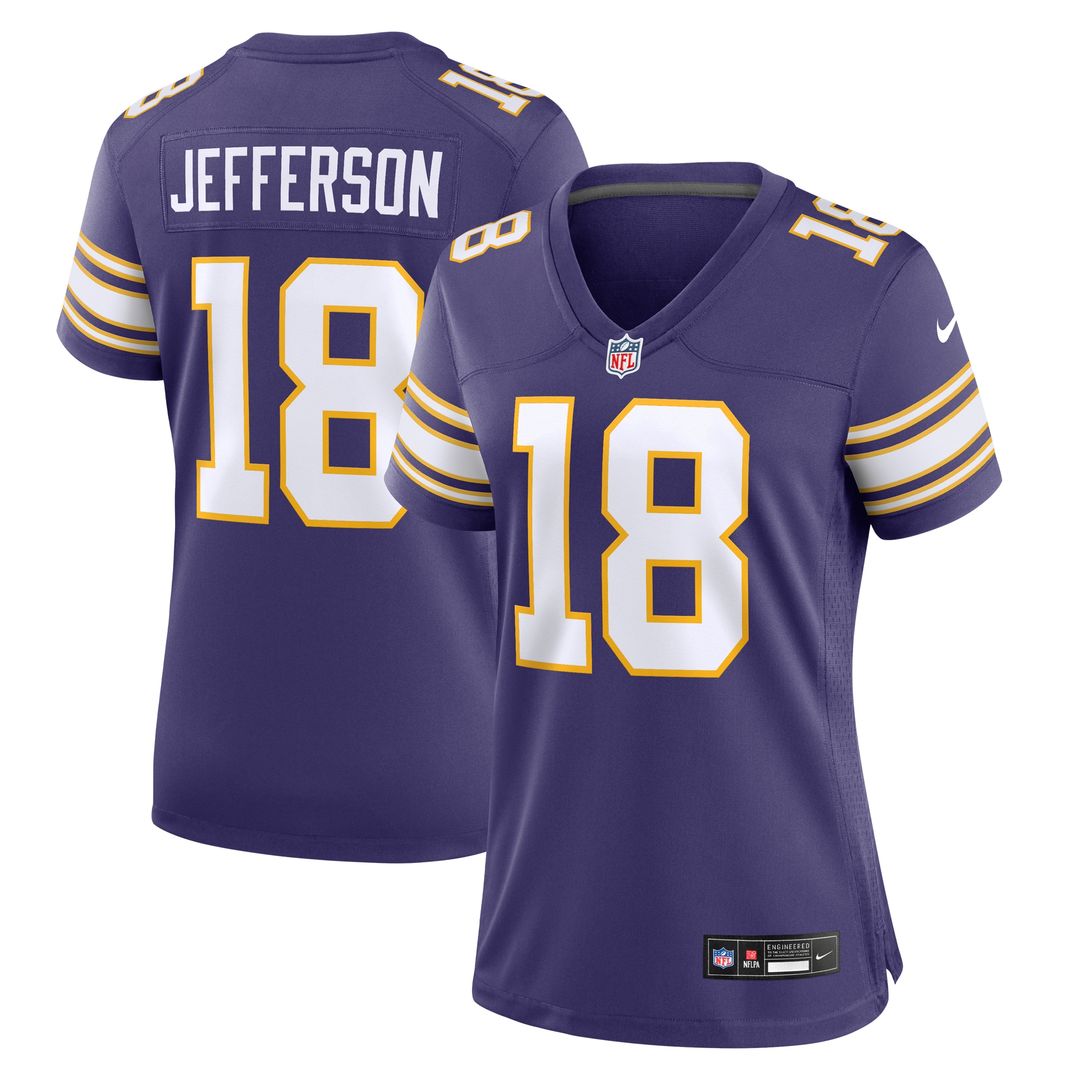 Justin Jefferson Minnesota Vikings Nike Women's Player Jersey - Purple Official NFL Team Apparel Football Fan Gear