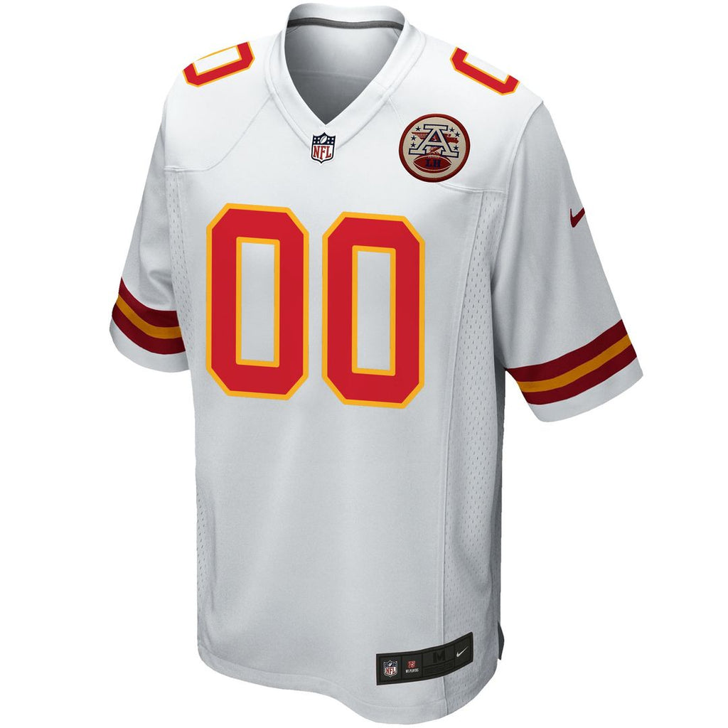 Kansas City Chiefs Nike Custom Game Jersey - White Official NFL Team Apparel Football Fan Gear