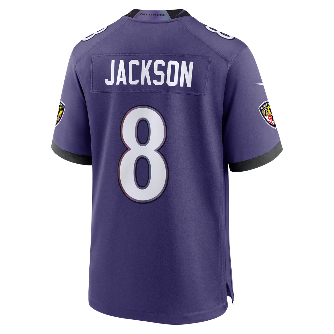 Lamar Jackson Baltimore Ravens Nike Team Game Jersey - Purple Official NFL Team Apparel Football Fan Gear