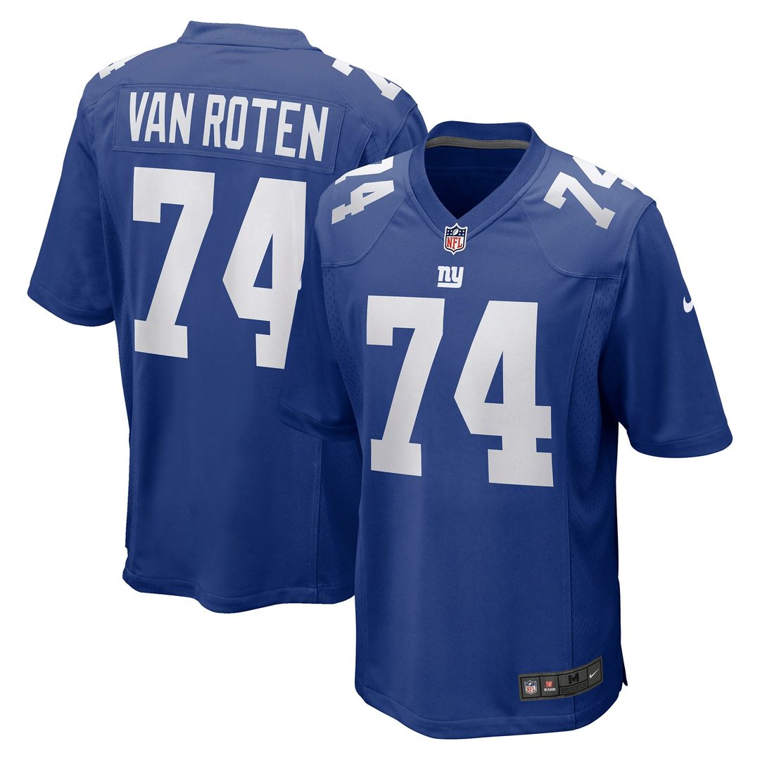 Greg Van Roten New York Giants Nike Team Game Jersey - Royal Official NFL Team Apparel Football Fan Gear