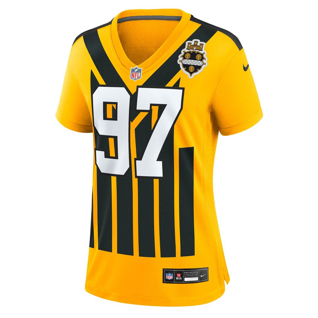 Cameron Heyward Pittsburgh Steelers Nike Women's Alternate 1933 Throwback Game Jersey - Gold Official NFL Team Apparel Football Fan Gear