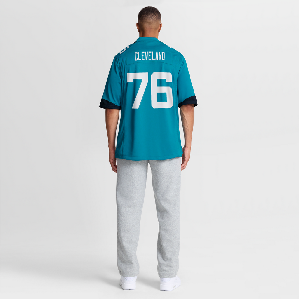 Ezra Cleveland Jacksonville Jaguars Nike Game Jersey - Teal Official NFL Team Apparel Football Fan Gear