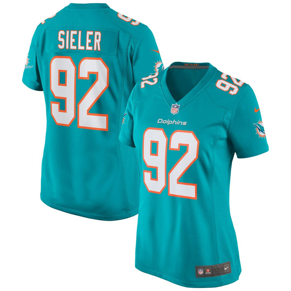 Zach Sieler Miami Dolphins Nike Women's Game Jersey - Aqua Official NFL Team Apparel Football Fan Gear