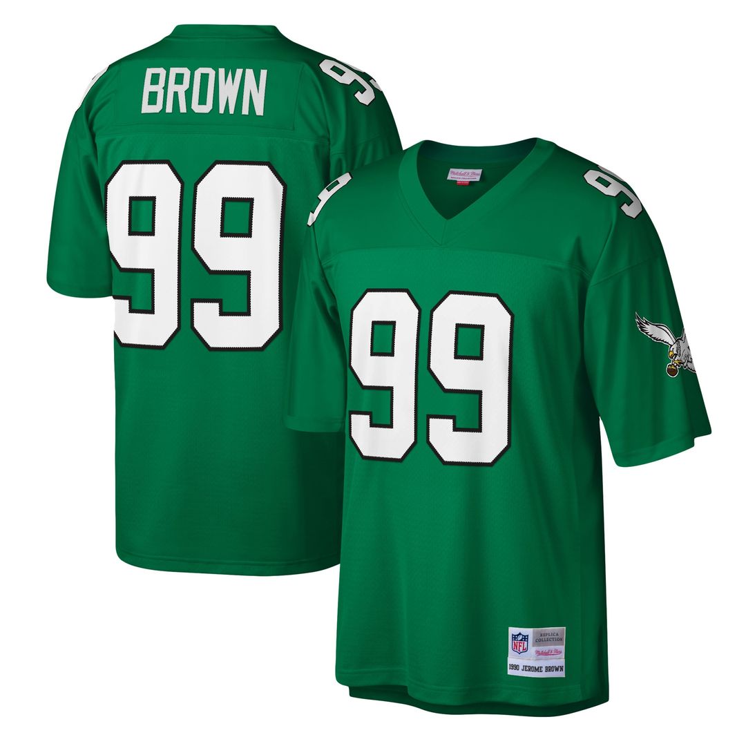 Jerome Brown Philadelphia Eagles Mitchell & Ness Legacy Replica Jersey - Kelly Green Official NFL Team Apparel Football Fan Gear
