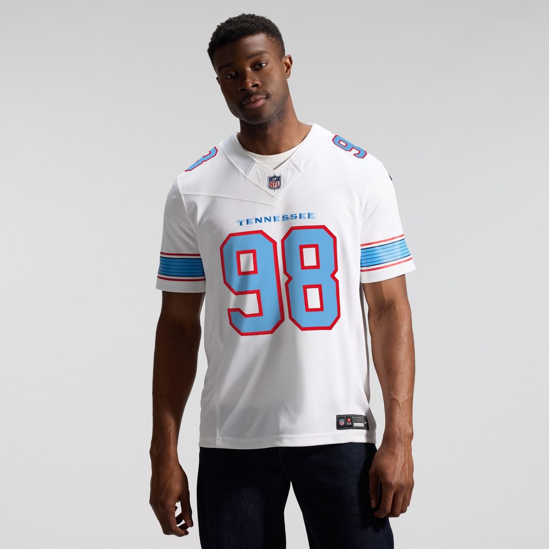 Jeffery Simmons Tennessee Titans Nike Vapor F.U.S.E. Sewn Down Limited Jersey - Light Blue Official NFL Team Apparel Football Fan Gear