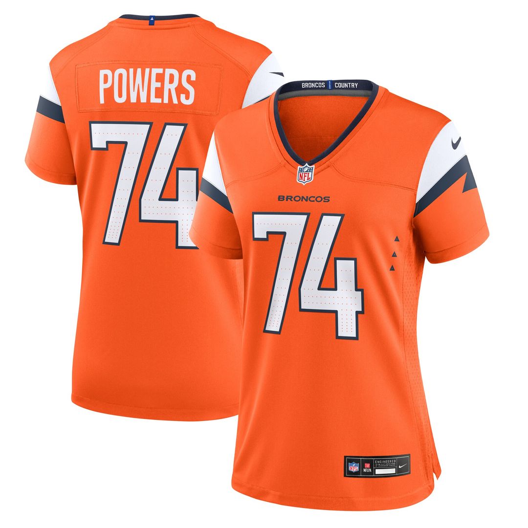 Ben Powers Denver Broncos Nike Women's Team Game Jersey - Orange Official NFL Team Apparel Football Fan Gear