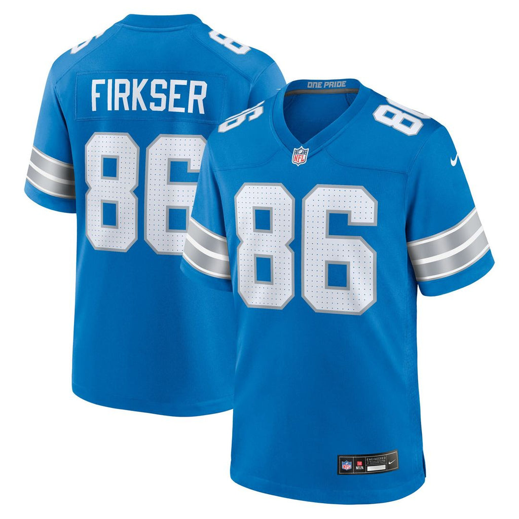 Anthony Firkser Detroit Lions Nike Team Game Jersey - Blue Official NFL Team Apparel Football Fan Gear