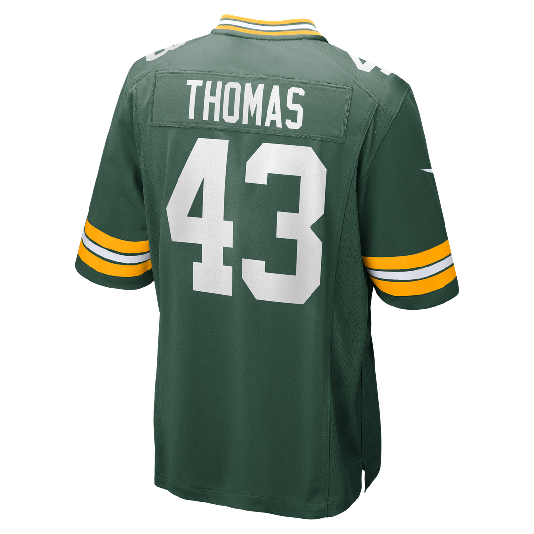 Kiondre Thomas Green Bay Packers Nike Game Player Jersey - Green Official NFL Team Apparel Football Fan Gear